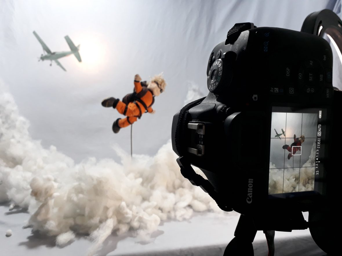 BTS Bastidores da Foto: Paraquedismo