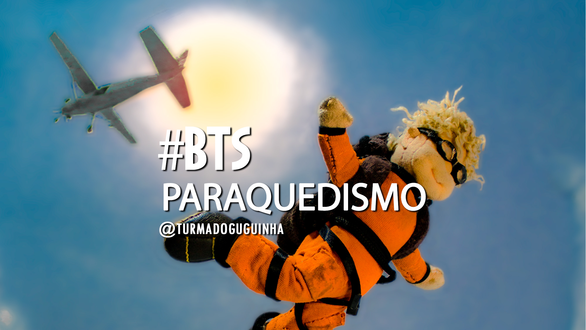 BTS Bastidores da Foto: Paraquedismo